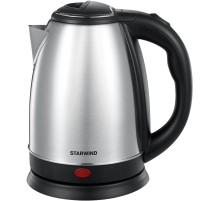 Чайник электрический Starwind SKS1771 1.8л. 1700Вт серебристый/черный корпус: металл/пластик
