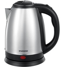 Чайник электрический Starwind SKS1771 1.8л. 1700Вт серебристый/черный корпус: металл/пластик