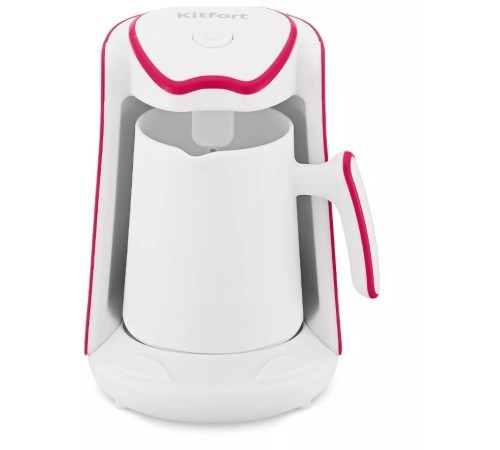 Кофеварка электрическая турка Kitfort КТ-7133-1 600Вт розовый/белый Кофеварка электрическая турка Kitfort КТ-7133-1 600Вт розовый/белый