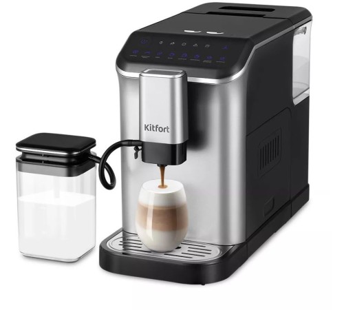 Кофемашина Kitfort КТ-7166 1350Вт черный/нержавеющая сталь Кофемашина Kitfort КТ-7166 1350Вт черный/нержавеющая сталь