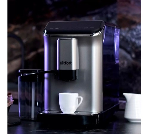 Кофемашина Kitfort КТ-7166 1350Вт черный/нержавеющая сталь Кофемашина Kitfort КТ-7166 1350Вт черный/нержавеющая сталь