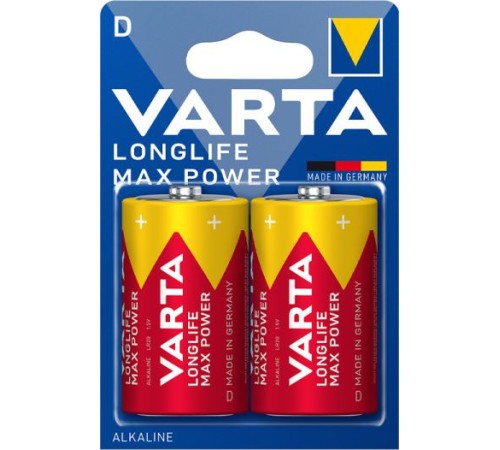 Батарея Varta LongLife Max Power Alkaline D LR20 (2шт) блистер Батарея Varta LongLife Max Power Alkaline D LR20 (2шт) блистер