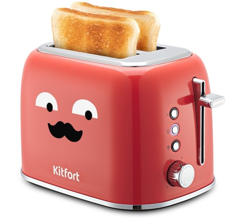 Тостер Kitfort КТ-6218-1 870Вт красный Тостер Kitfort КТ-6218-1 870Вт красный