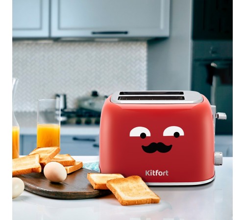 Тостер Kitfort КТ-6218-1 870Вт красный Тостер Kitfort КТ-6218-1 870Вт красный