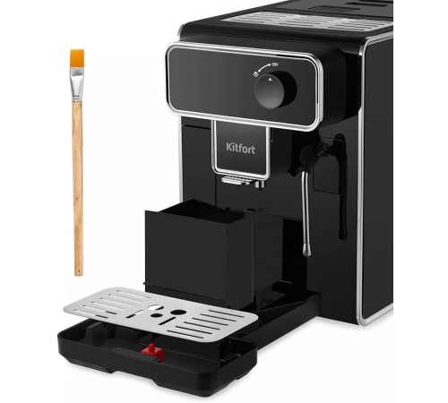 Кофемашина Kitfort КТ-7256 1350Вт черный/нержавеющая сталь Кофемашина Kitfort КТ-7256 1350Вт черный/нержавеющая сталь
