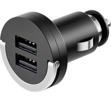 Автомобильное зар./устр. Deppa 10W 2.1A+1A 2xUSB универсальное черный (11204)