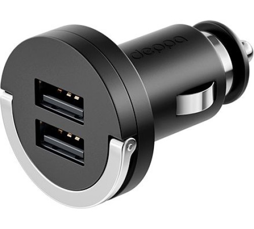 Автомобильное зар./устр. Deppa 10W 2.1A+1A 2xUSB универсальное черный (11204) Автомобильное зар./устр. Deppa 10W 2.1A+1A 2xUSB универсальное черный (11204)