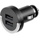 Автомобильное зар./устр. Deppa 10W 2.1A+1A 2xUSB универсальное черный (11204)