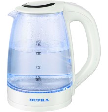 Чайник электрический Supra KES-1812G 1.8л. 1850Вт белый корпус: стекло/пластик