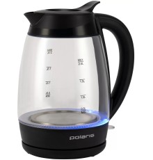 Чайник электрический Polaris PWK 2006CGL 2л. 2200Вт черный корпус: стекло/пластик (020346)