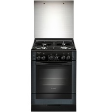 Плита Газовая Gefest ПГ 6300-02 0046 черный (стеклянная крышка) реш.чугун