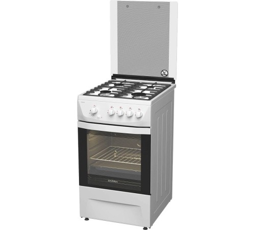 Плита Газовая Darina 1D1 GM 241 008 W белый/черный (стеклянная крышка) реш.чугун Плита Газовая Darina 1D1 GM 241 008 W белый/черный (стеклянная крышка) реш.чугун