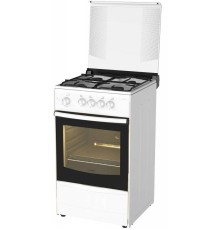 Плита Газовая Darina 1B GM 441 105 W белый/черный (стеклянная крышка) реш.сталь