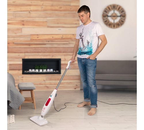 Швабра паровая Endever Odyssey Q-606 1700Вт белый/красный Швабра паровая Endever Odyssey Q-606 1700Вт белый/красный