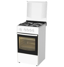 Плита Газовая Darina 1B1 GM 441 018 W белый/черный (стеклянная крышка) реш.чугун