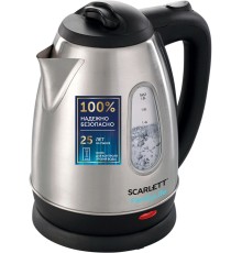 Чайник электрический Scarlett SC-EK21S20 1.8л. 1600Вт черный/серебристый корпус: металл/пластик (EK21S20)