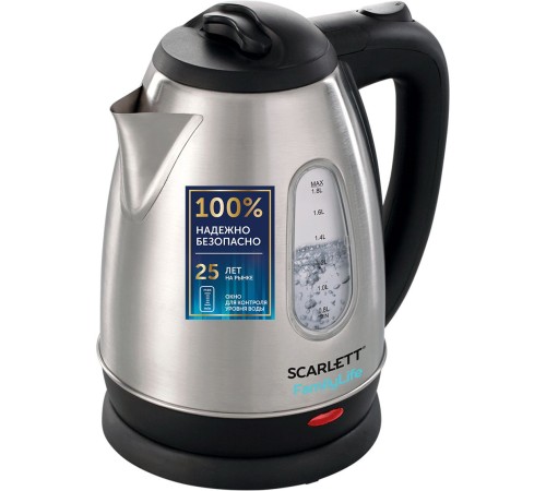 Чайник электрический Scarlett SC-EK21S20 1.8л. 1600Вт черный/серебристый корпус: металл/пластик (EK21S20) Чайник электрический Scarlett SC-EK21S20 1.8л. 1600Вт черный/серебристый корпус: металл/пластик (EK21S20)