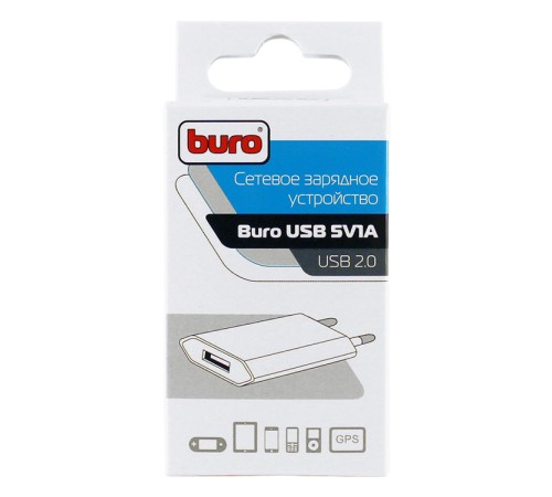 Сетевое зар./устр. Buro TJ-164w 5W 1A USB универсальное белый Сетевое зар./устр. Buro TJ-164w 5W 1A USB универсальное белый