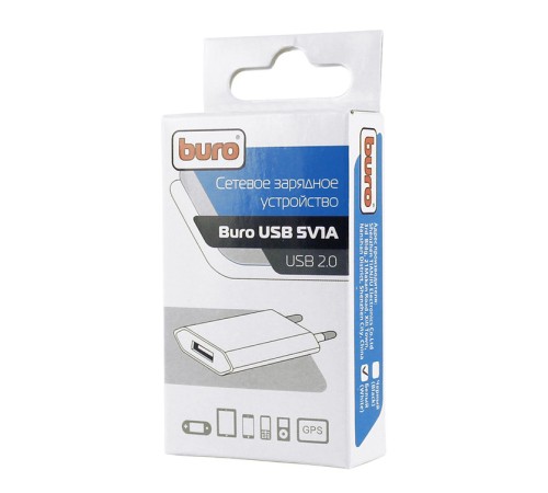 Сетевое зар./устр. Buro TJ-164w 5W 1A USB универсальное белый Сетевое зар./устр. Buro TJ-164w 5W 1A USB универсальное белый