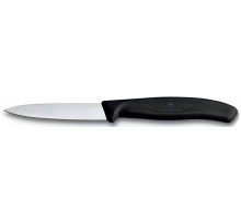 Нож кухонный Victorinox Swiss Classic (6.7603) стальной для чистки овощей и фруктов лезв.80мм прямая заточка черный