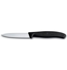 Нож кухонный Victorinox Swiss Classic (6.7603) стальной для чистки овощей и фруктов лезв.80мм прямая заточка черный