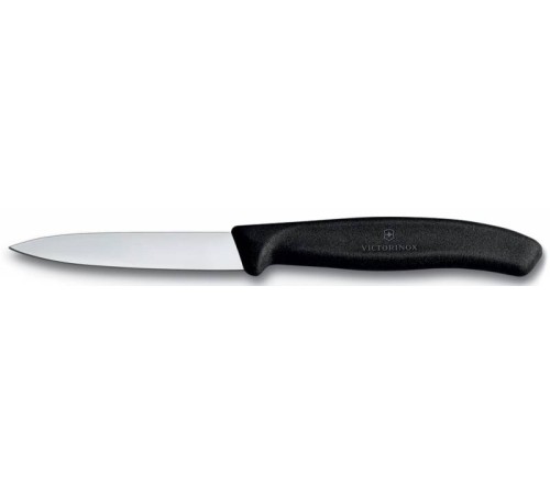 Нож кухонный Victorinox Swiss Classic (6.7603) стальной для чистки овощей и фруктов лезв.80мм прямая заточка черный Нож кухонный Victorinox Swiss Classic (6.7603) стальной для чистки овощей и фруктов лезв.80мм прямая заточка черный