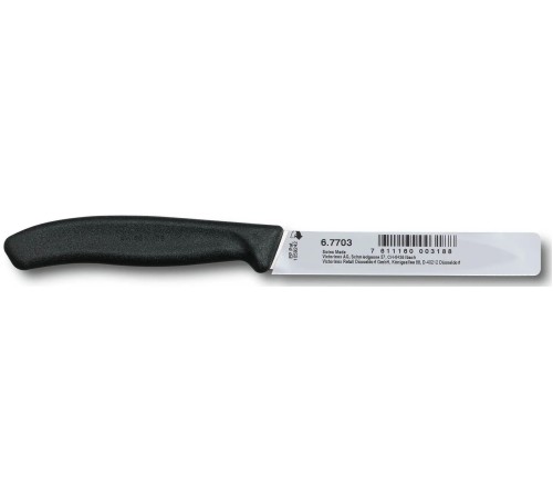 Нож кухонный Victorinox Swiss Classic (6.7703) стальной для чистки овощей и фруктов лезв.100мм прямая заточка черный Нож кухонный Victorinox Swiss Classic (6.7703) стальной для чистки овощей и фруктов лезв.100мм прямая заточка черный