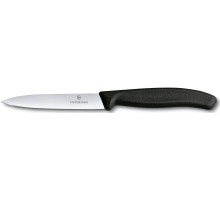 Нож кухонный Victorinox Swiss Classic (6.7703) стальной для чистки овощей и фруктов лезв.100мм прямая заточка черный