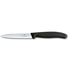 Нож кухонный Victorinox Swiss Classic (6.7703) стальной для чистки овощей и фруктов лезв.100мм прямая заточка черный
