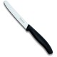 Нож кухонный Victorinox Swiss Classic (6.7833) стальной столовый лезв.110мм серрейт. заточка черный