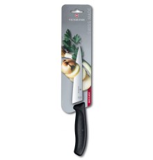 Нож кухонный Victorinox Swiss Classic (6.8003.15B) стальной разделочный лезв.150мм прямая заточка черный блистер
