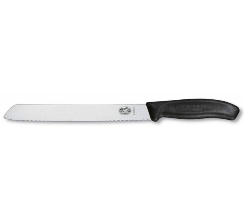 Нож кухонный Victorinox Swiss Classic (6.8633.21B) стальной для хлеба лезв.210мм серрейт. заточка черный блистер Нож кухонный Victorinox Swiss Classic (6.8633.21B) стальной для хлеба лезв.210мм серрейт. заточка черный блистер