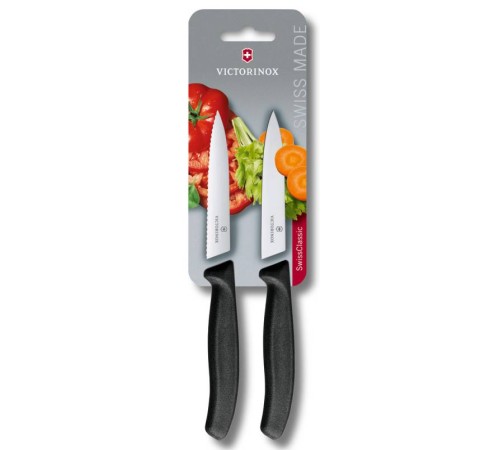 Набор ножей кухон. Victorinox Swiss Classic 6.7793.B компл.:2предм. черный блистер Набор ножей кухон. Victorinox Swiss Classic 6.7793.B компл.:2предм. черный блистер