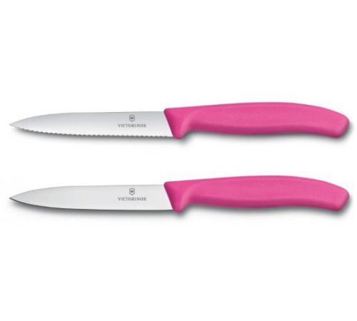 Набор ножей кухон. Victorinox Swiss Classic 6.7796.L5B компл.:2предм. розовый блистер Набор ножей кухон. Victorinox Swiss Classic 6.7796.L5B компл.:2предм. розовый блистер