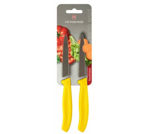 Набор ножей кухон. Victorinox Swiss Classic 6.7796.L8B компл.:2предм. желтый блистер Набор ножей кухон. Victorinox Swiss Classic 6.7796.L8B компл.:2предм. желтый блистер