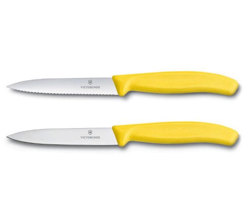 Набор ножей кухон. Victorinox Swiss Classic 6.7796.L8B компл.:2предм. желтый блистер Набор ножей кухон. Victorinox Swiss Classic 6.7796.L8B компл.:2предм. желтый блистер