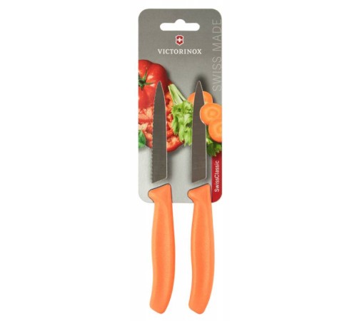 Набор ножей кухон. Victorinox Swiss Classic 6.7796.L9B компл.:2предм. оранжевый блистер Набор ножей кухон. Victorinox Swiss Classic 6.7796.L9B компл.:2предм. оранжевый блистер