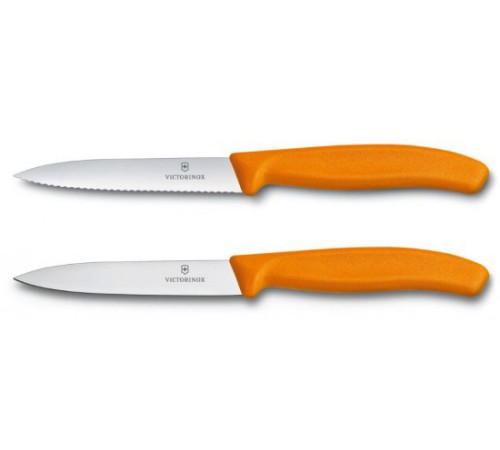 Набор ножей кухон. Victorinox Swiss Classic 6.7796.L9B компл.:2предм. оранжевый блистер Набор ножей кухон. Victorinox Swiss Classic 6.7796.L9B компл.:2предм. оранжевый блистер