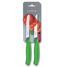 Набор ножей кухон. Victorinox Swiss Classic Tomato and Table 6.7836.L114B (6.7836.L114B) компл.:2предм. салатовый блистер