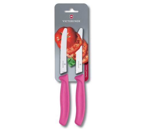 Набор ножей кухон. Victorinox Swiss Classic 6.7836.L115B компл.:2предм. розовый блистер Набор ножей кухон. Victorinox Swiss Classic 6.7836.L115B компл.:2предм. розовый блистер