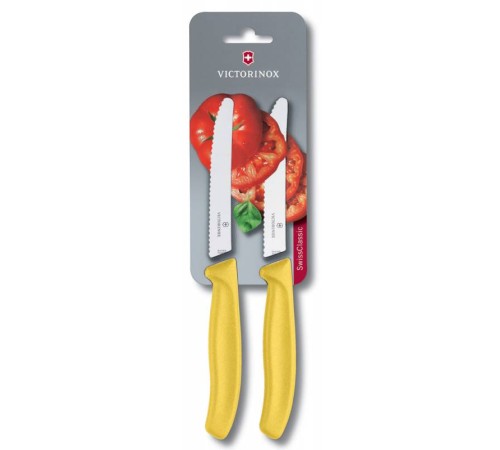 Набор ножей кухон. Victorinox Swiss Classic Paring 6.7836.L118B компл.:2предм. желтый блистер Набор ножей кухон. Victorinox Swiss Classic Paring 6.7836.L118B компл.:2предм. желтый блистер
