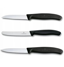 Набор ножей кухон. Victorinox Swiss Classic Paring 6.7113.3 компл.:3предм. черный европодвес