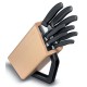Набор ножей кухон. Victorinox Swiss Classic Cutlery Block (6.7173.8) компл.:8предм. с подставкой черный подар.коробка