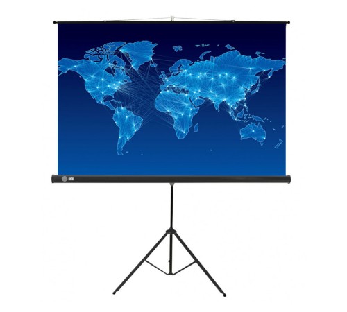 Экран Cactus 150x150см Triscreen CS-PST-150x150 1:1 напольный рулонный черный