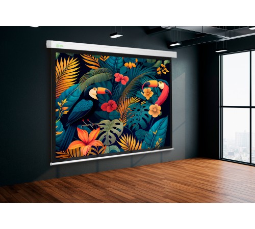Экран Cactus 124.5x221см Wallscreen CS-PSW-124x221 16:9 настенно-потолочный рулонный белый Экран Cactus 124.5x221см Wallscreen CS-PSW-124x221 16:9 настенно-потолочный рулонный белый