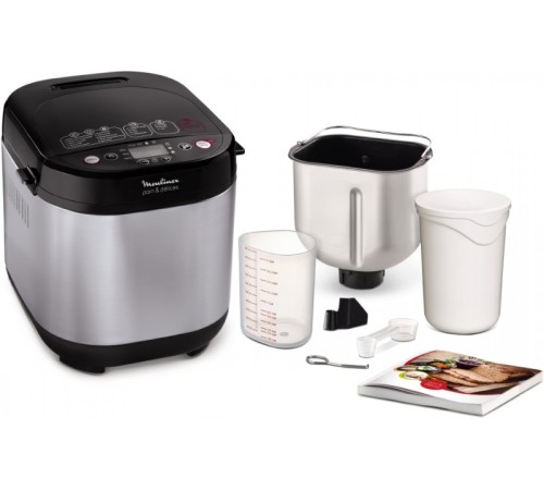 Хлебопечь Moulinex Pain & Delices OW240E30 650Вт серебристый/черный Хлебопечь Moulinex Pain & Delices OW240E30 650Вт серебристый/черный