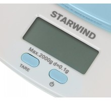 Весы кухонные электронные Starwind SSK2156 макс.вес:2кг голубой