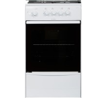 Плита Газовая Darina 1B1 GM 441 008 W белый/черный (стеклянная крышка) реш.чугун