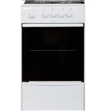Плита Газовая Darina 1B1 GM 441 008 W белый/черный (стеклянная крышка) реш.чугун