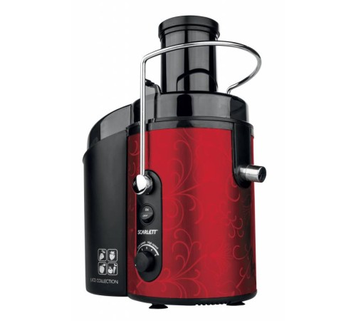 Соковыжималка центробежная Scarlett SC-JE50S26 1500Вт рез.сок.:1500мл. красный/черный Соковыжималка центробежная Scarlett SC-JE50S26 1500Вт рез.сок.:1500мл. красный/черный